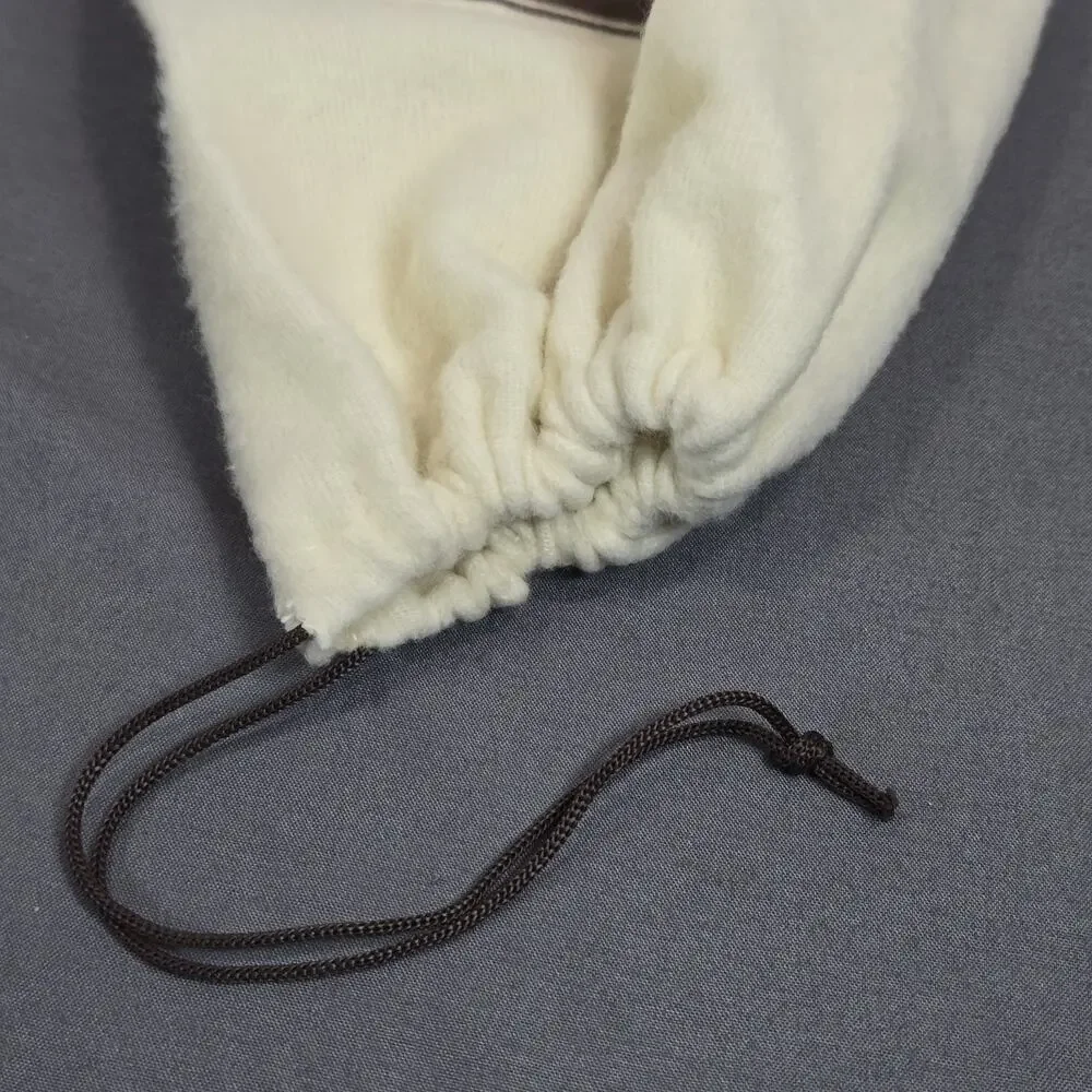 Bruno Magli Uomo Shoe Dust Bag Cream Soft Flannel Drawstring Pouch 14x8